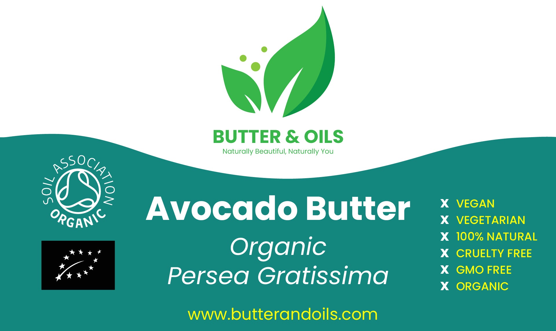 Organic Avocado Butter - Unrefined, Cold Pressed, 100% Pure Raw &amp; Natural