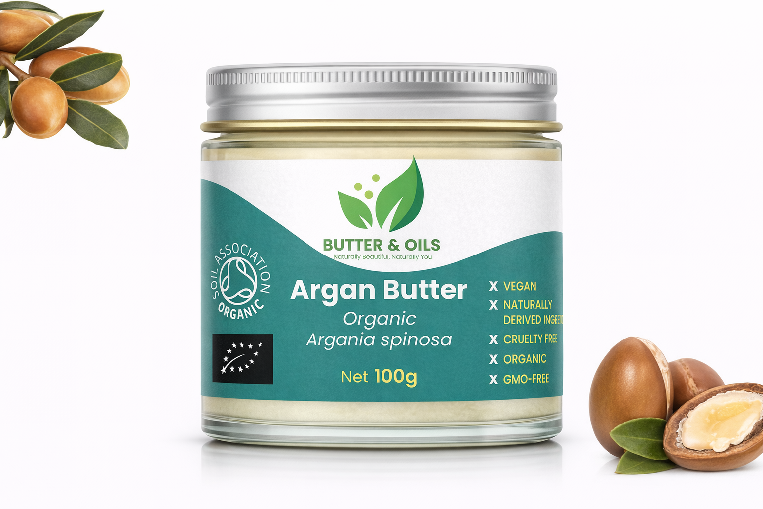 Whipped Organic Cocoa Butter Infused with Essential Oils – Deep Daily Moisture (100g–1kg)