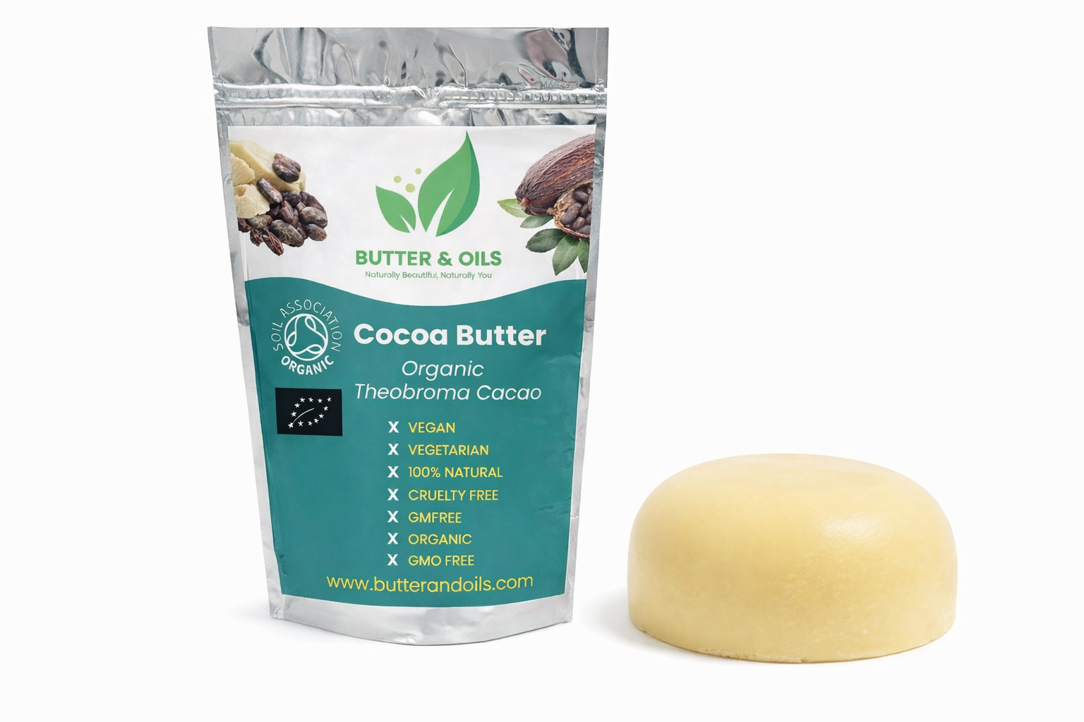 Smooth Organic Cocoa Butter (50g–20kg) – 100% Pure Unrefined Chocolate Bean Food Grade