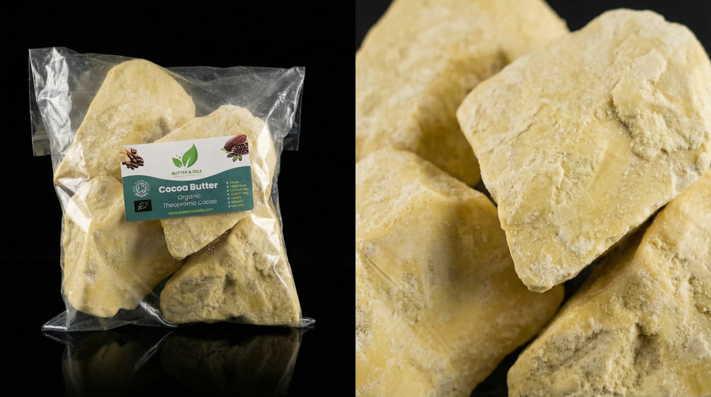 Raw Organic Cocoa Butter – 100% Pure, Unrefined, Food-Grade Chocolate Bean (50g–6kg)